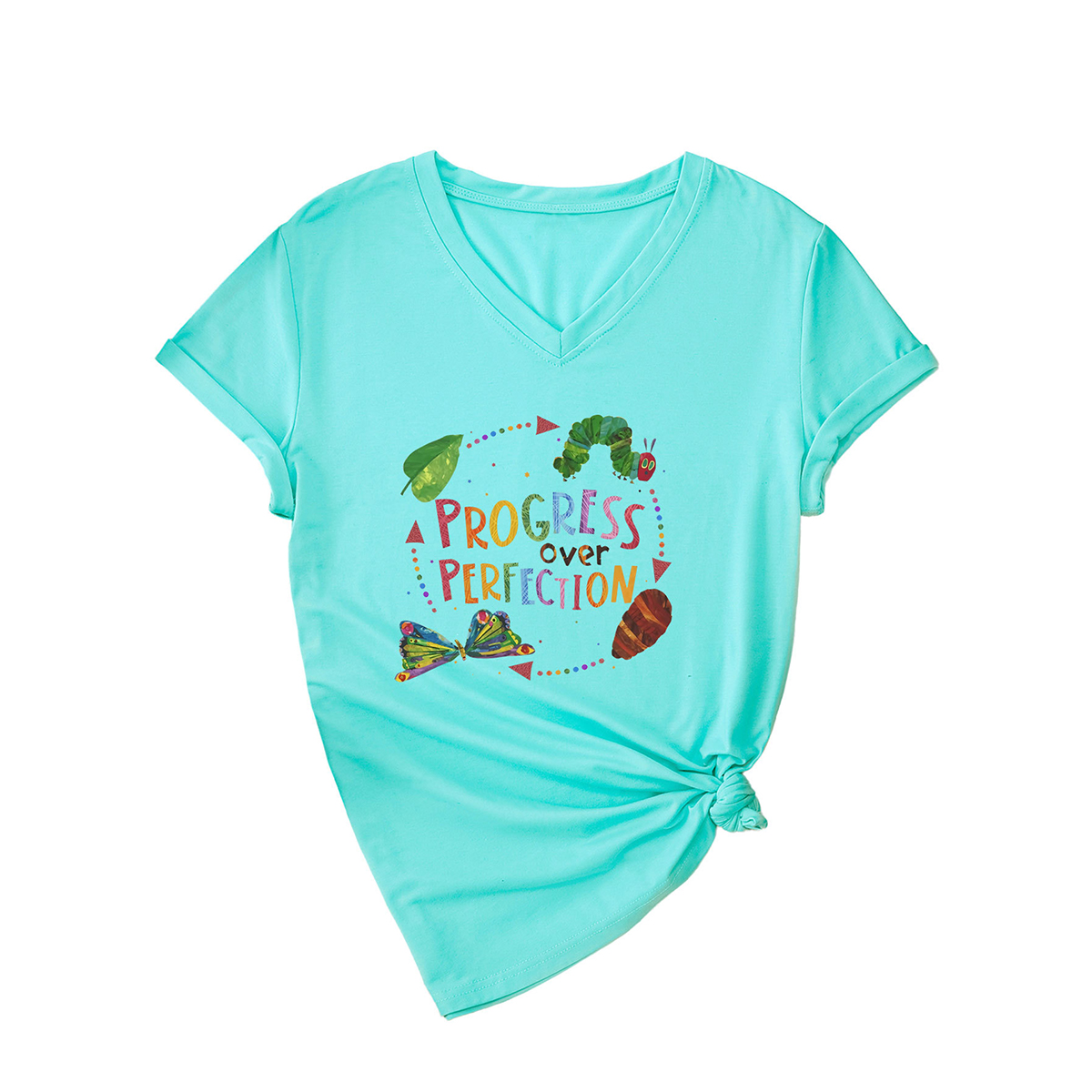 Slim Fit Women??¢s Tee ?œProgress Over Perfection??CWTTSL0501