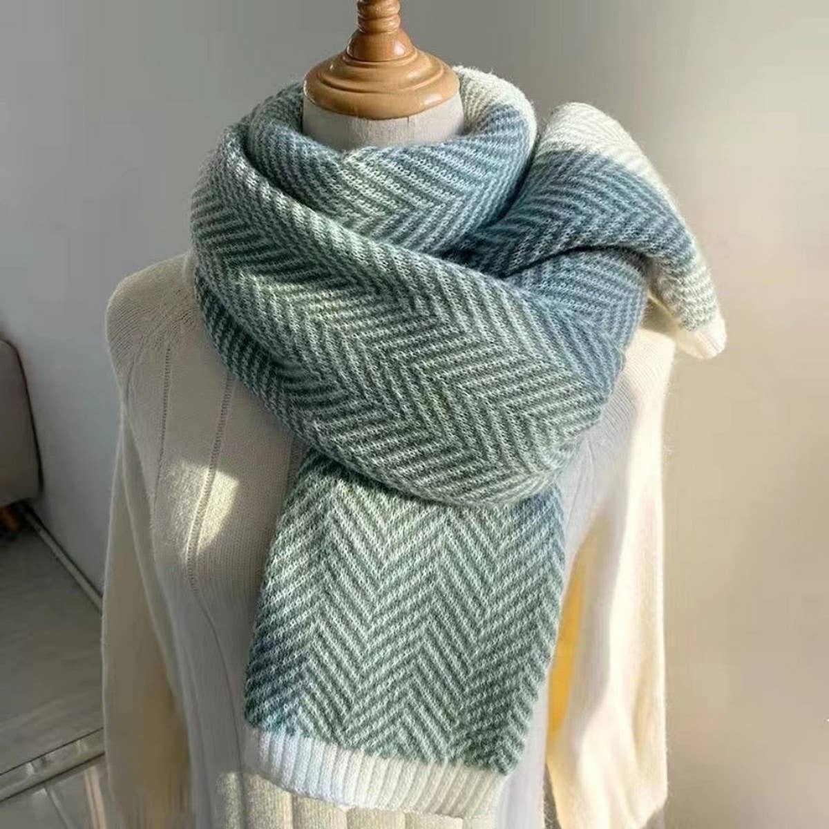 Plaid Faux Cashmere Scarf - Stylish Winter Neck_CWASC1247