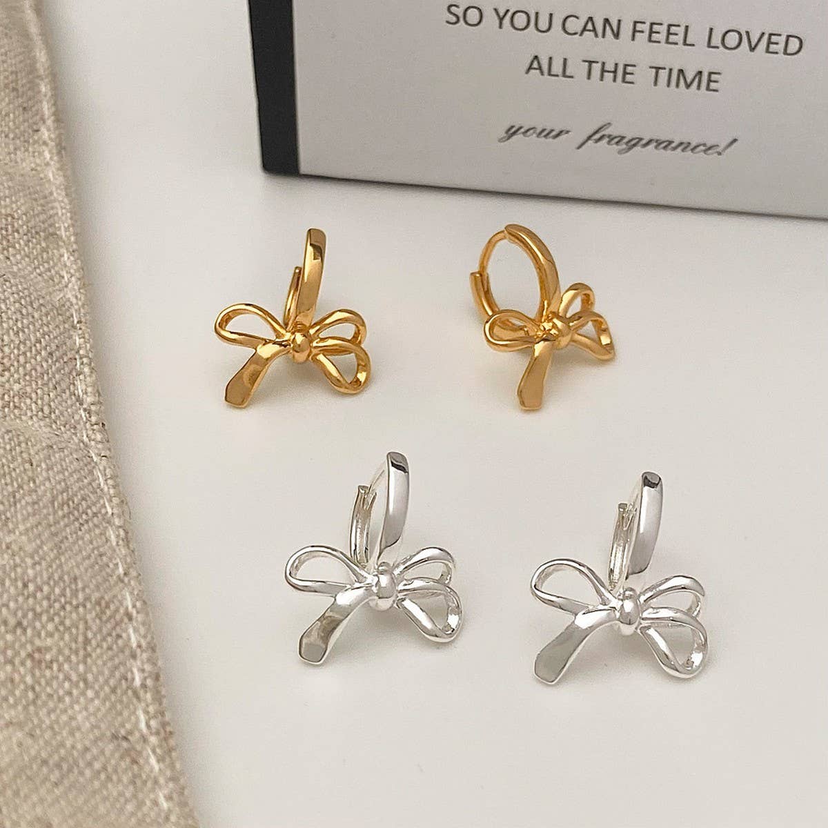 UNIQUE HIGH-END SWEET STYLE BOW FASHION EARRINGS
