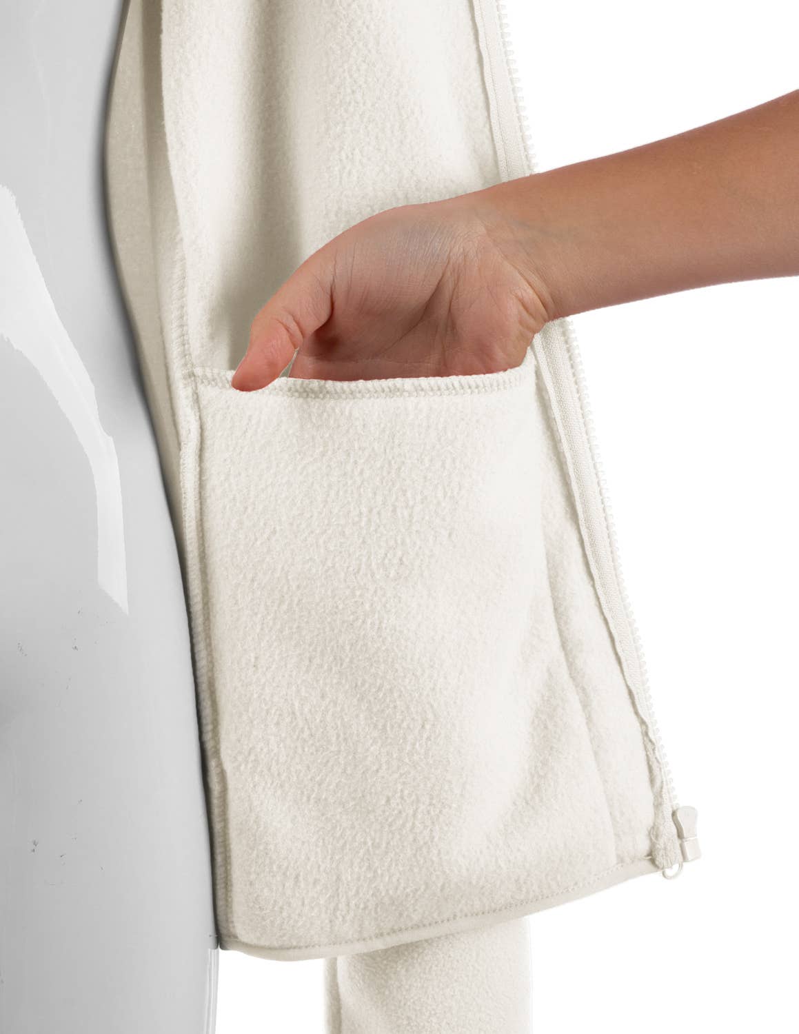 CWOJA693_Long Sleeve Full-Zip Thermal Basic Fleece Jacket