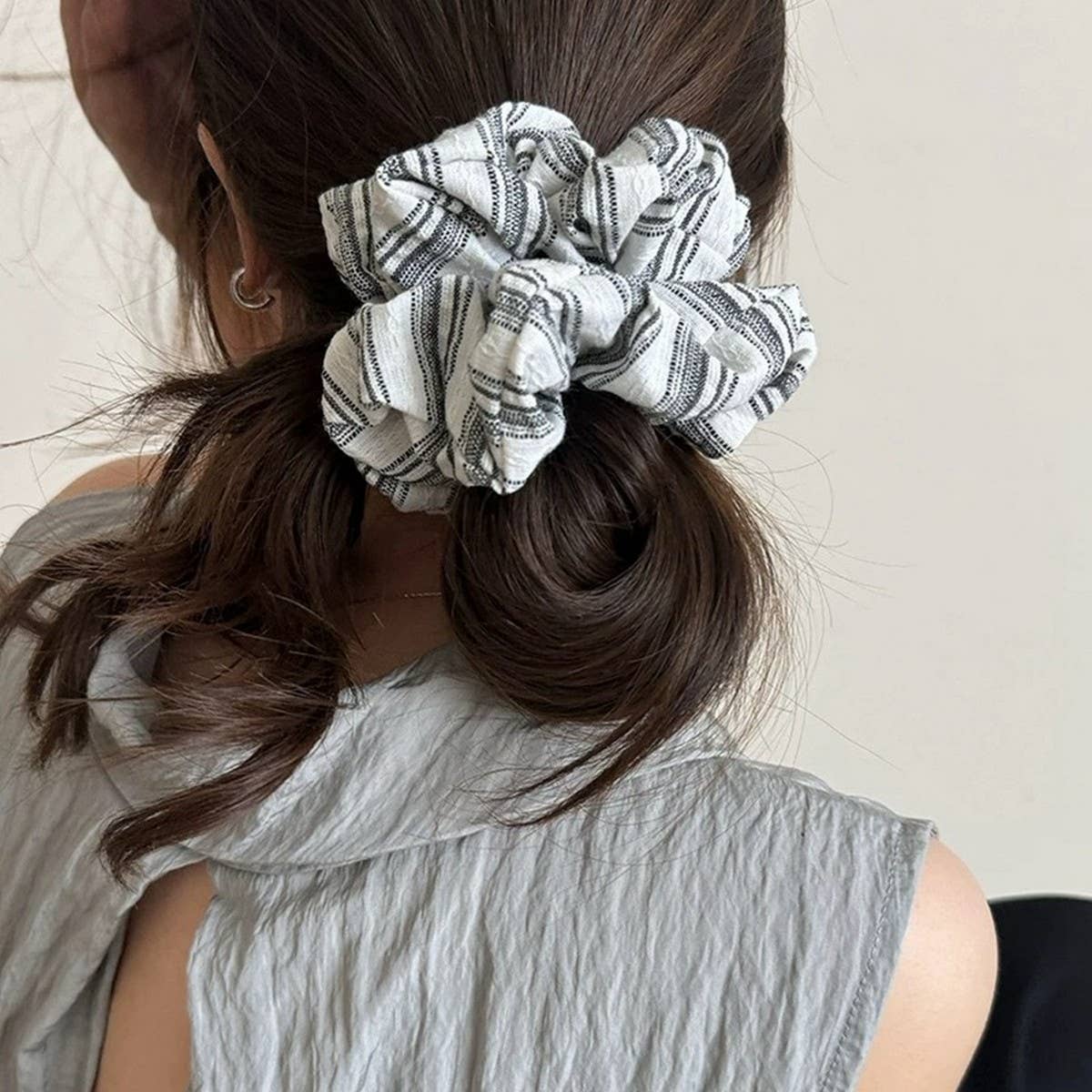 FRESH STRIPED COLON HAIR SCRUNCHIES