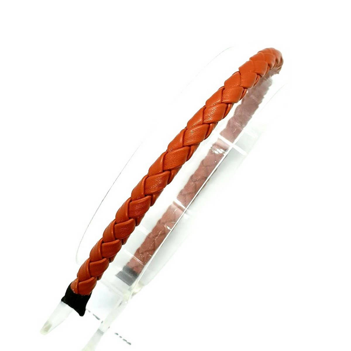 Elegant Simple PU Leather Woven Headband