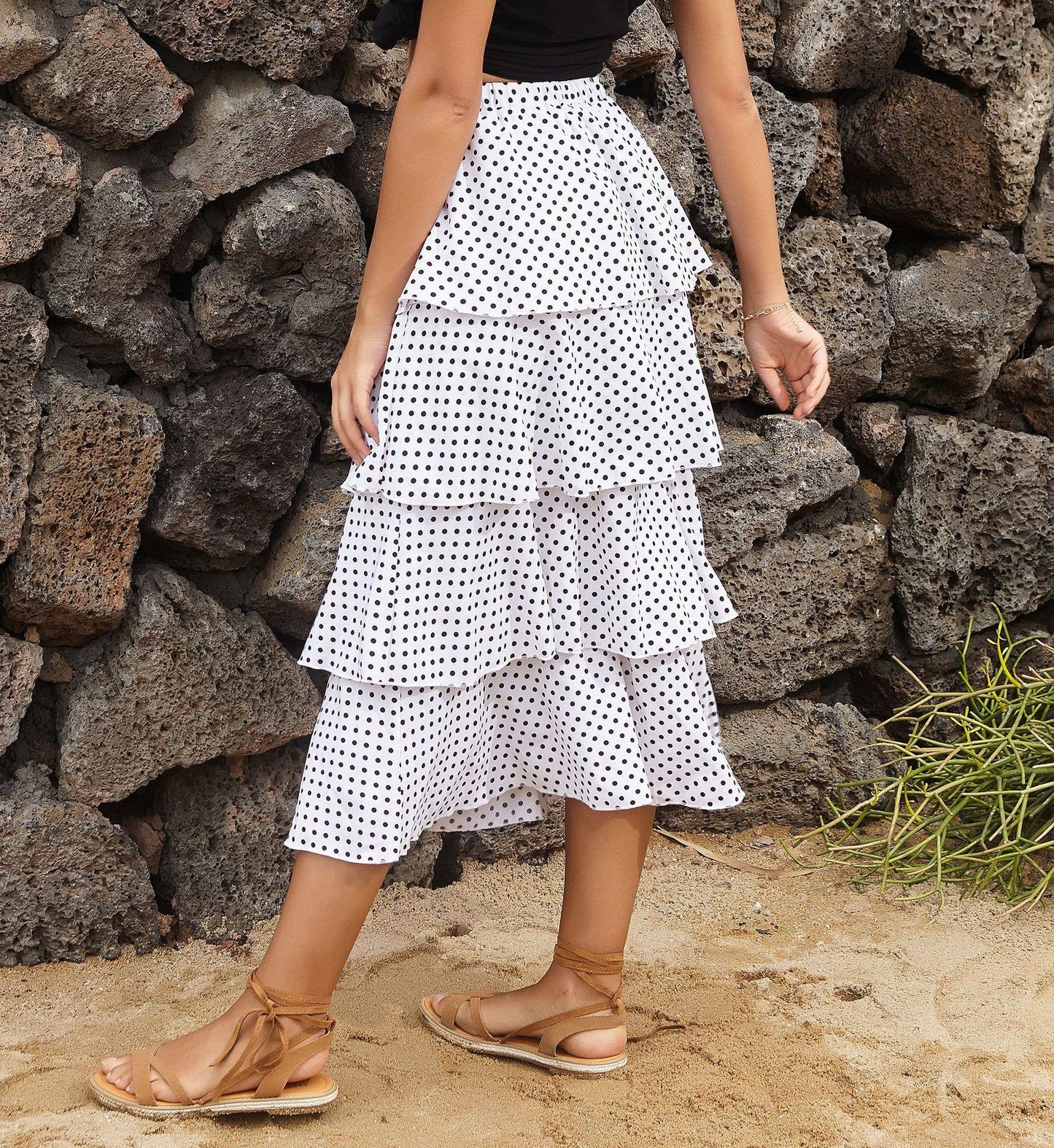 Summer polka dot skirt