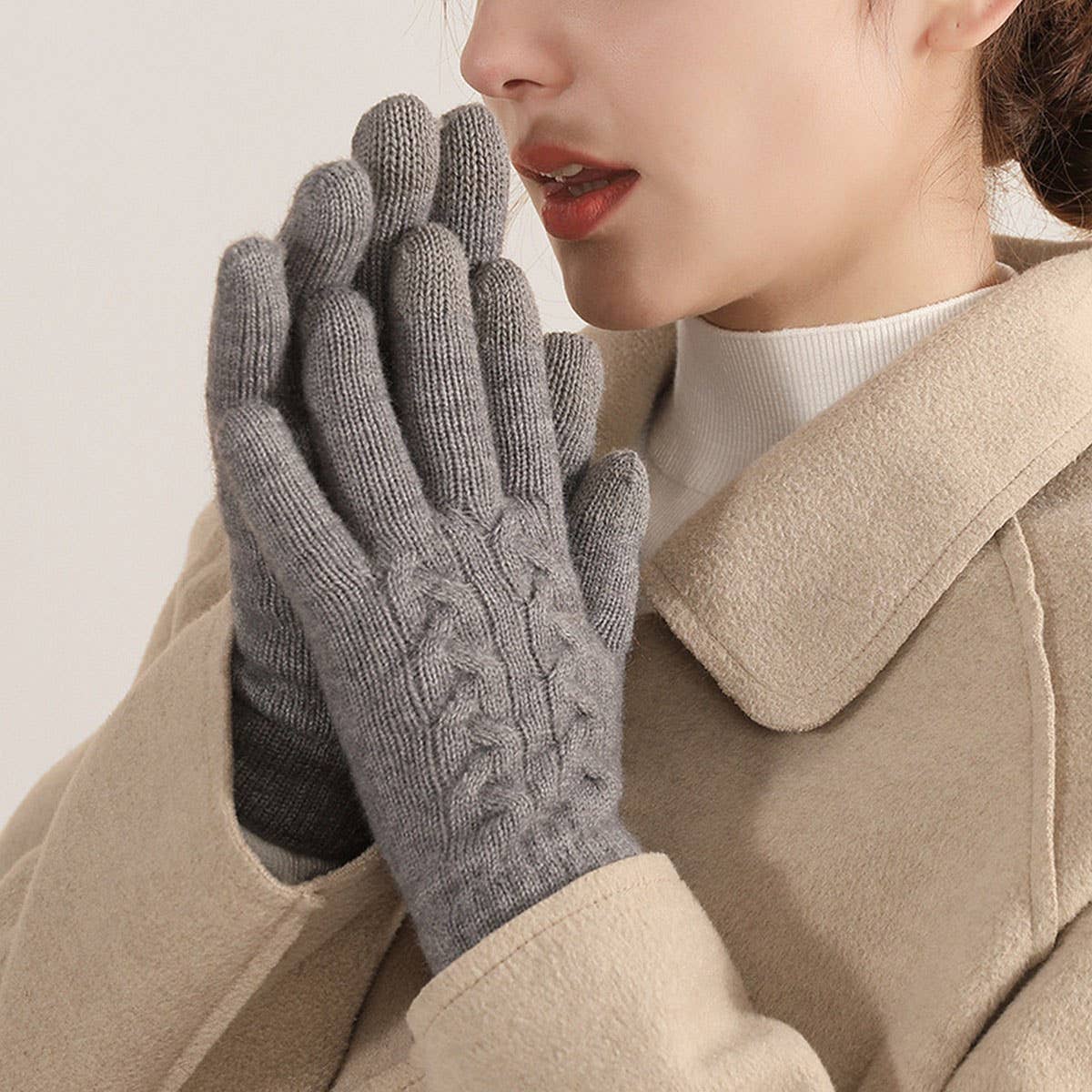 WINTER WOMEN'S WARM TOUCH SCREEN KNITTED GLOVES
