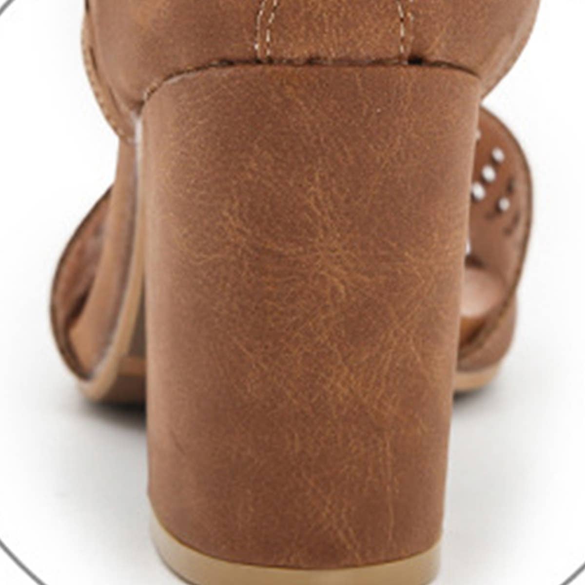 HOLLOW HIGH-HEELED SANDALS WITH THICK HEELS