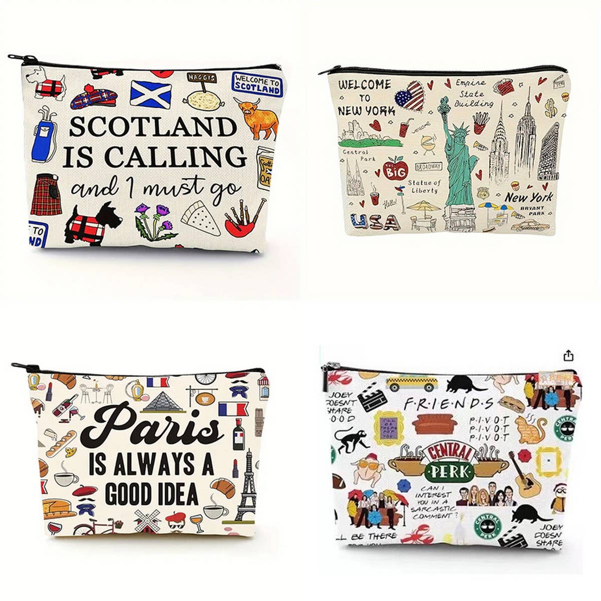 MULTIFUNCTIONAL DOUBLE-SIDED PRINTED COSMETIC BAG_CWAB2250