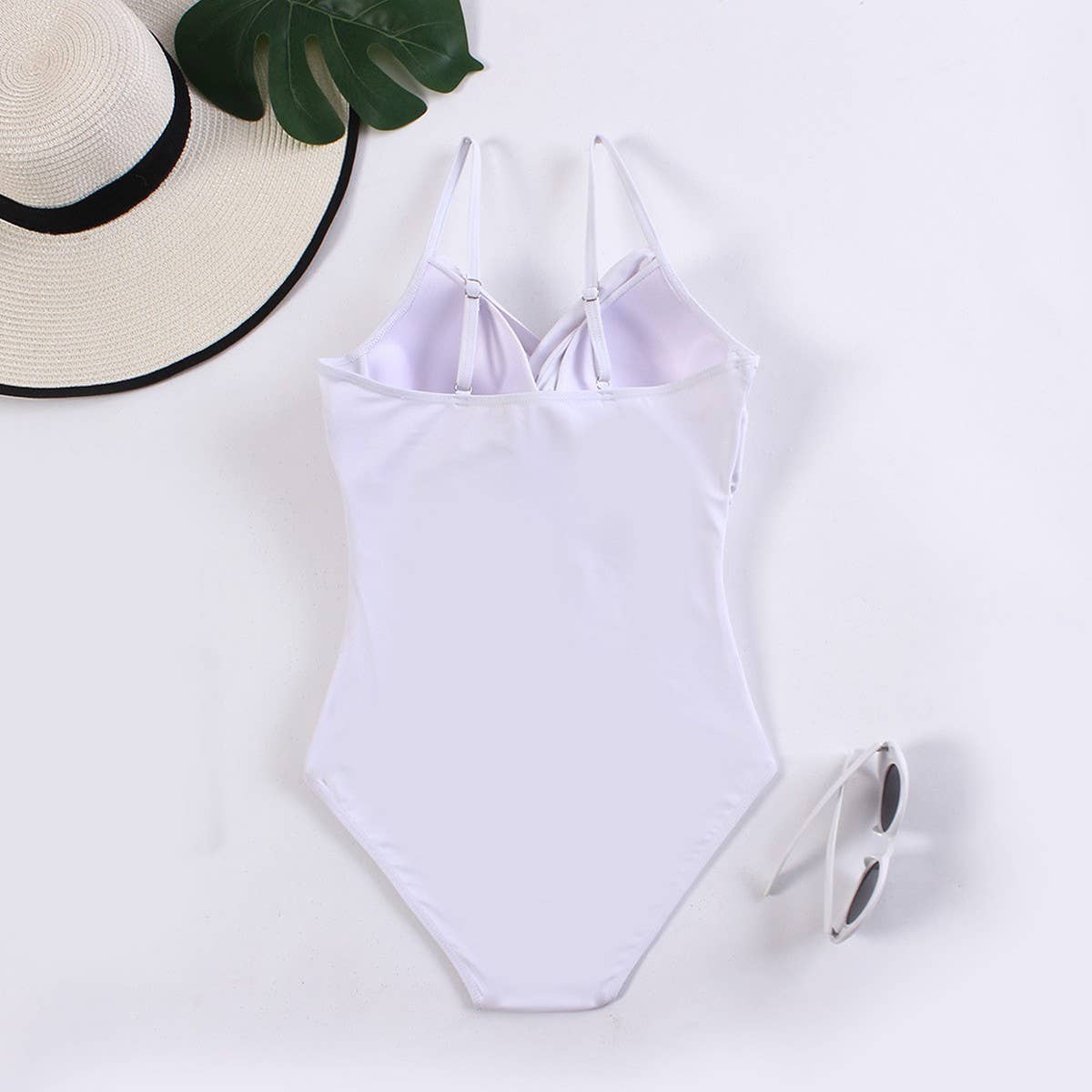 SOLID COLOR JUMPSUIT SEXY BIKINI SWIMSUIT_CWMW0154