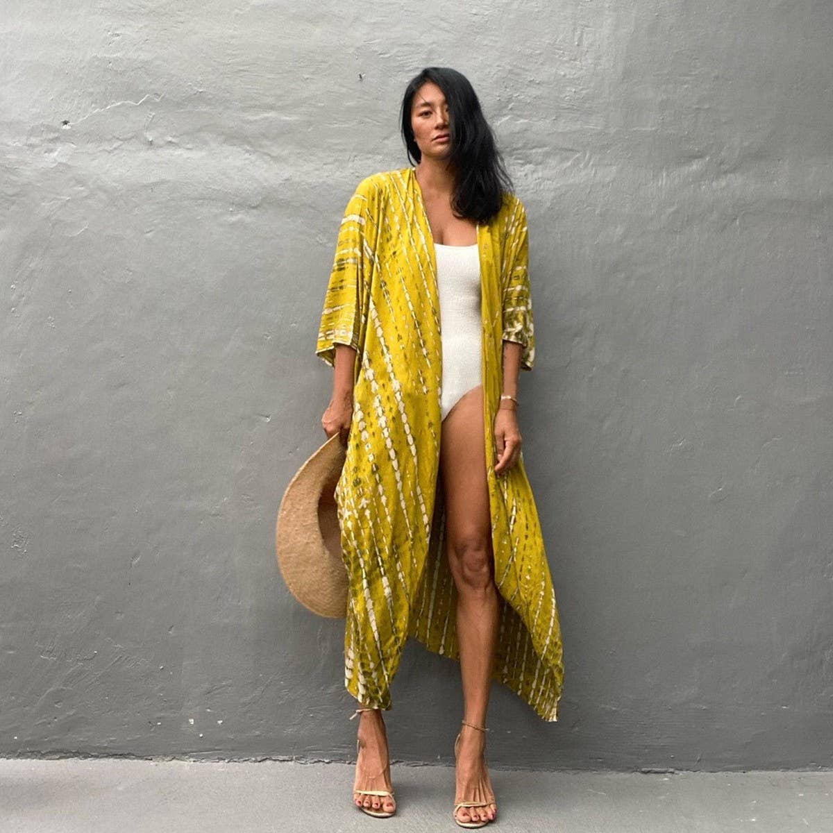 Bamboo Cotton Tie-Dye Beach Cover-Up Cardigan_CWMM6301