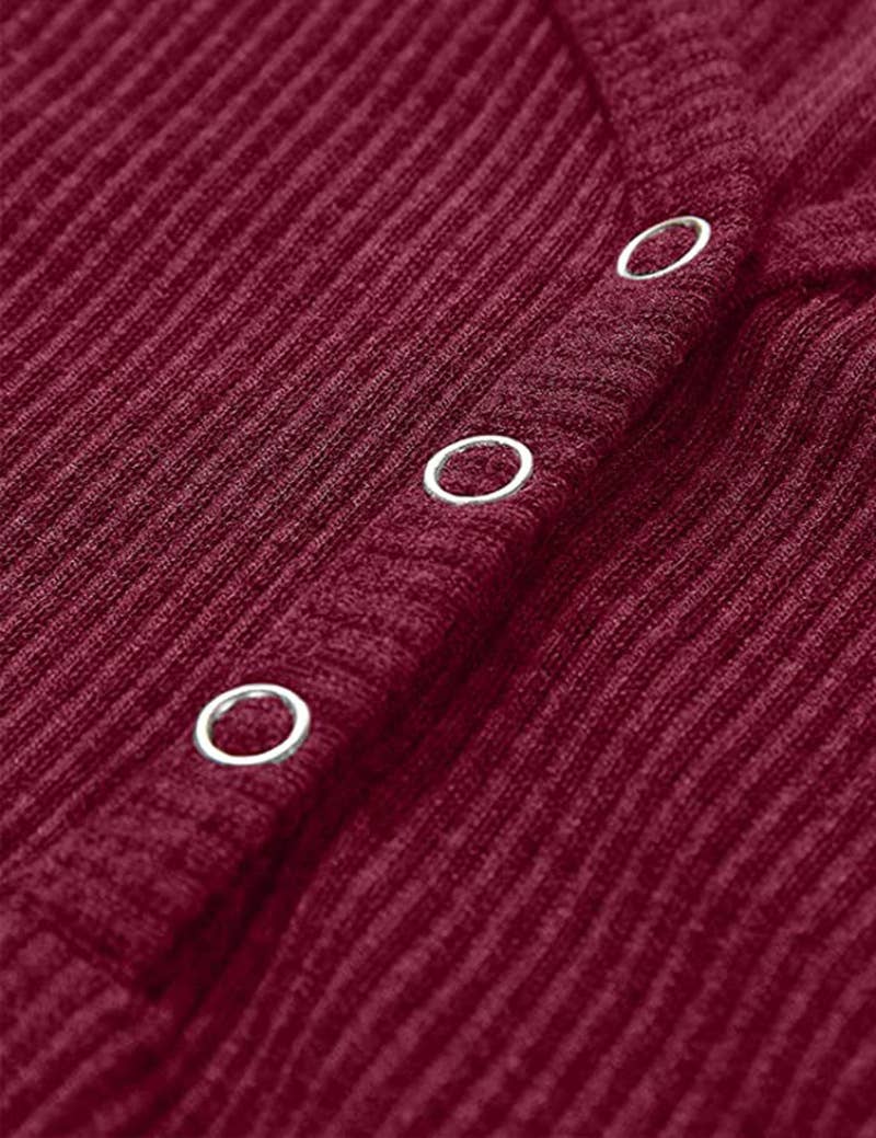 SOLID COLOR V-NECK BREASTED SLIM-FIT KNIT VEST