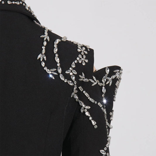Luxury Beaded Spring Blazer Jacket for Women