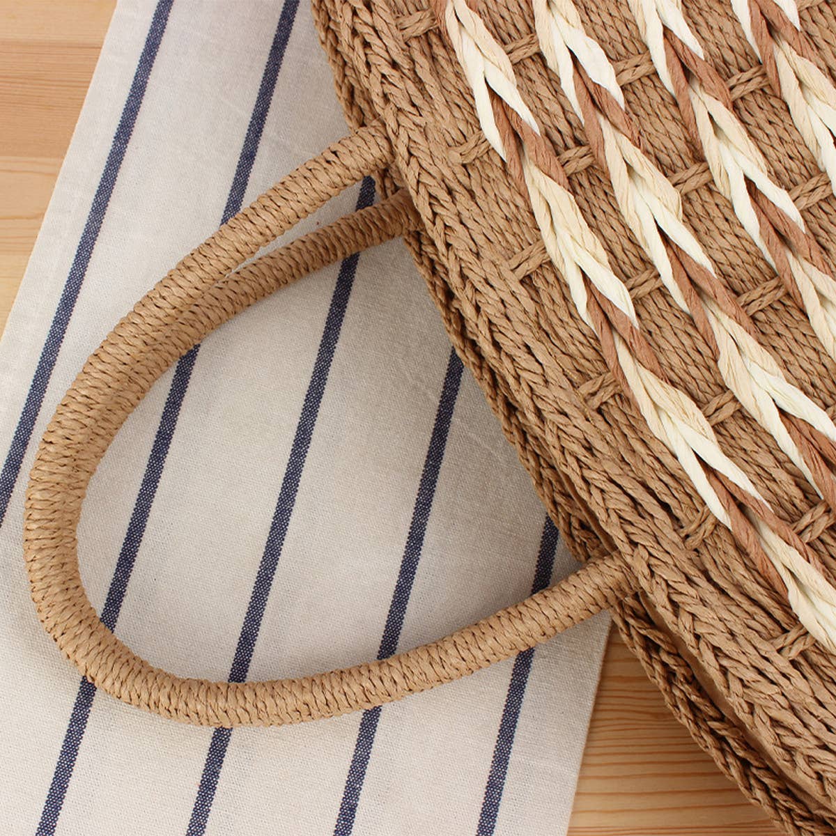 POPULAR SUMMER PORTABLE LARGE-CAPACITY STRAW BAG_CWAB2100