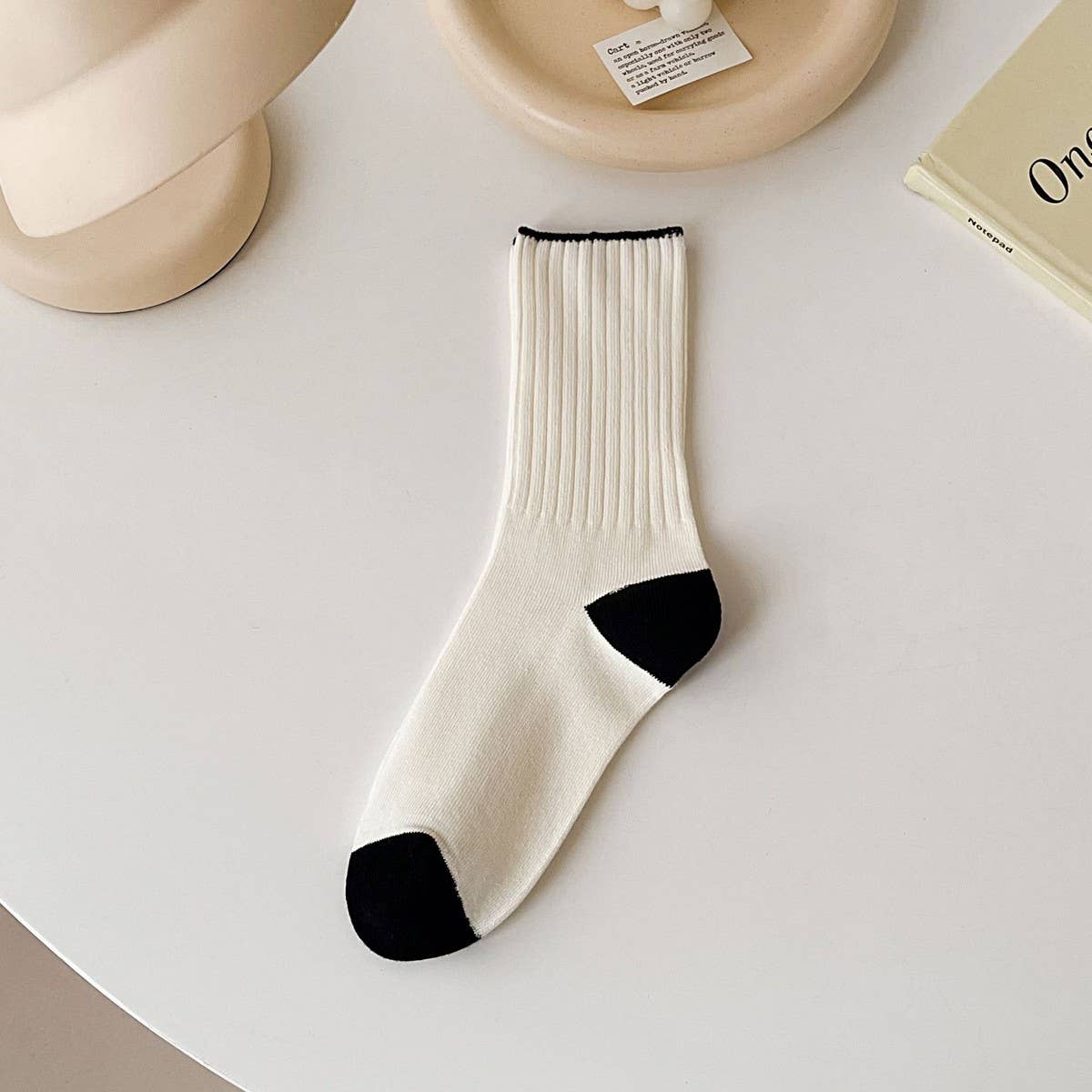 AUTUMN AND WINTER COLOR MATCHING MID-CALF SOCKS_CWMS0902