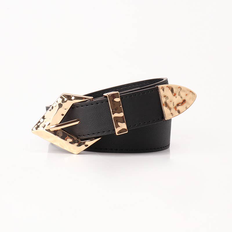 Retro simple and trendy alloy buckle belt