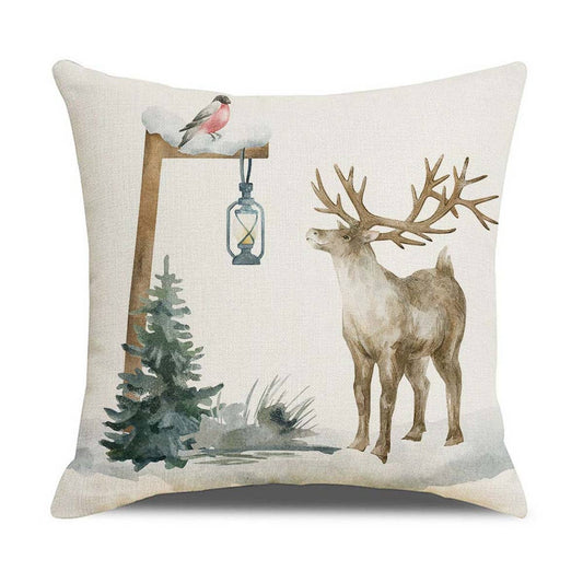 VINTAGE FARM ELK CHRISTMAS PILLOWCASE
