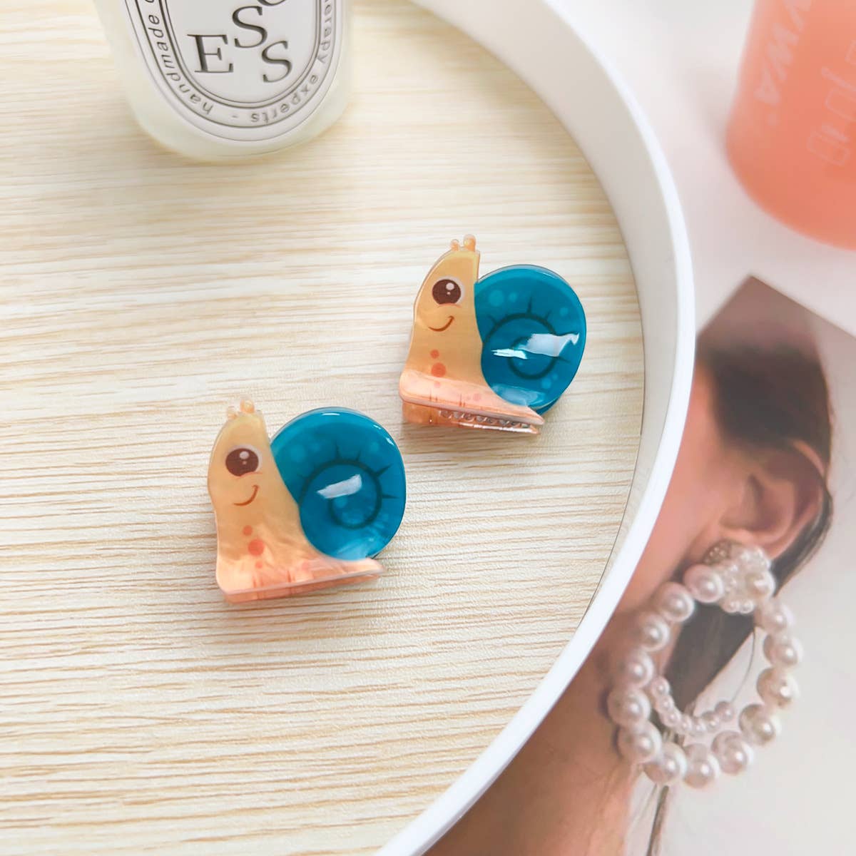 Q-version acrylic animal children's hair clips