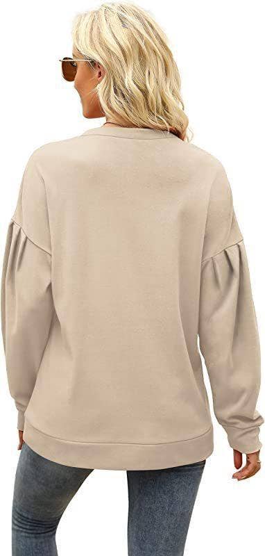 HOODIE CREW-NECK SPLICED LONG-SLEEVED TOP