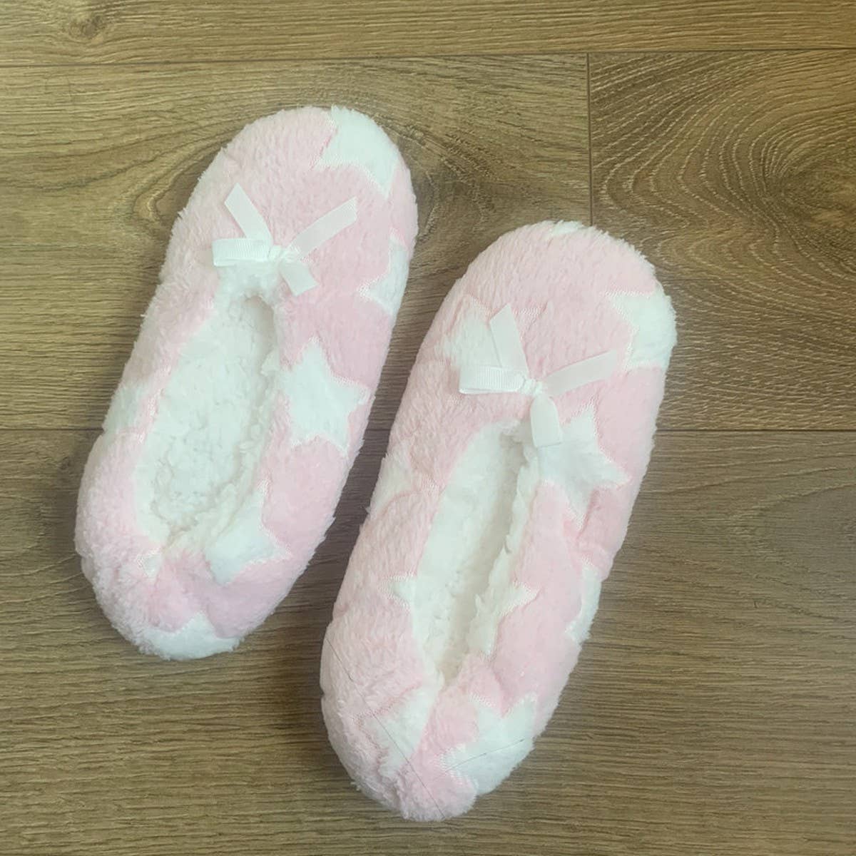 CORAL FLEECE PRINTED SOFT-SOLED SOCKS SLIPPERS