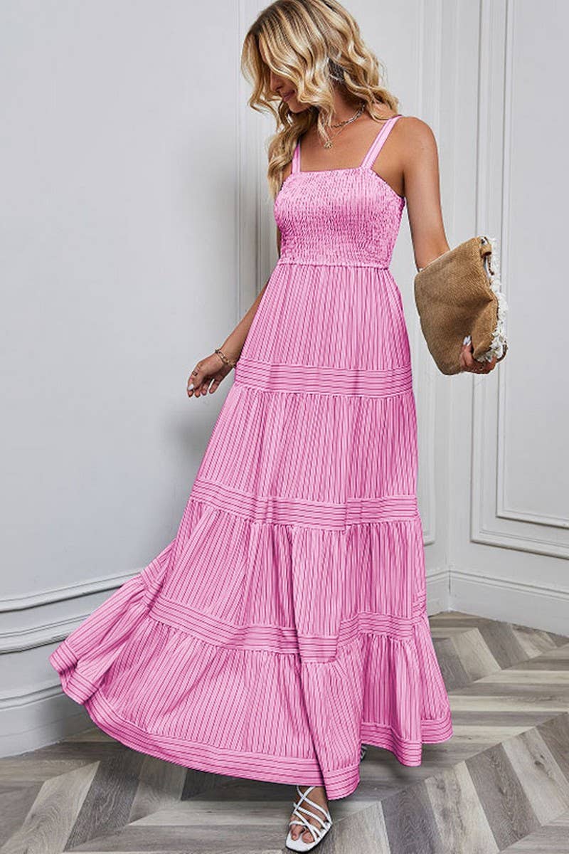 CWDMD1612_SLEEVELESS TANK TOP STRIPED MAXI DRESS