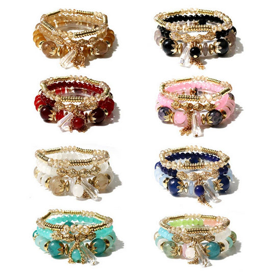 BOHEMIAN MULTI LAYERED CRYSTAL FASHION BRACELET_CWASC0699