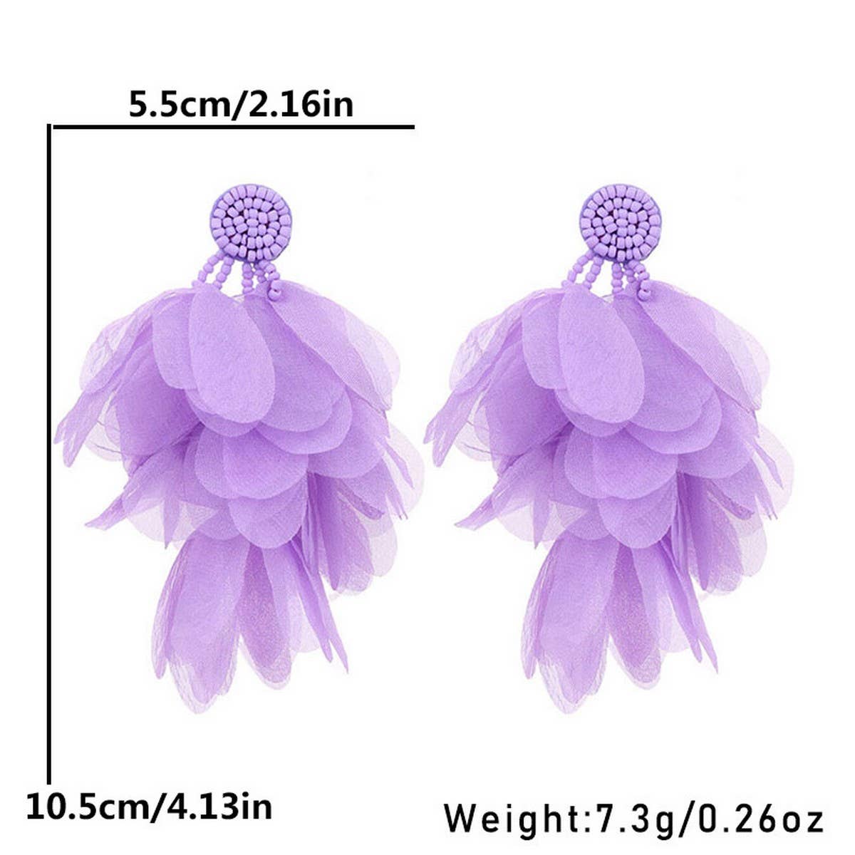 Handmade Fabric Tassel Earrings Bold Statement