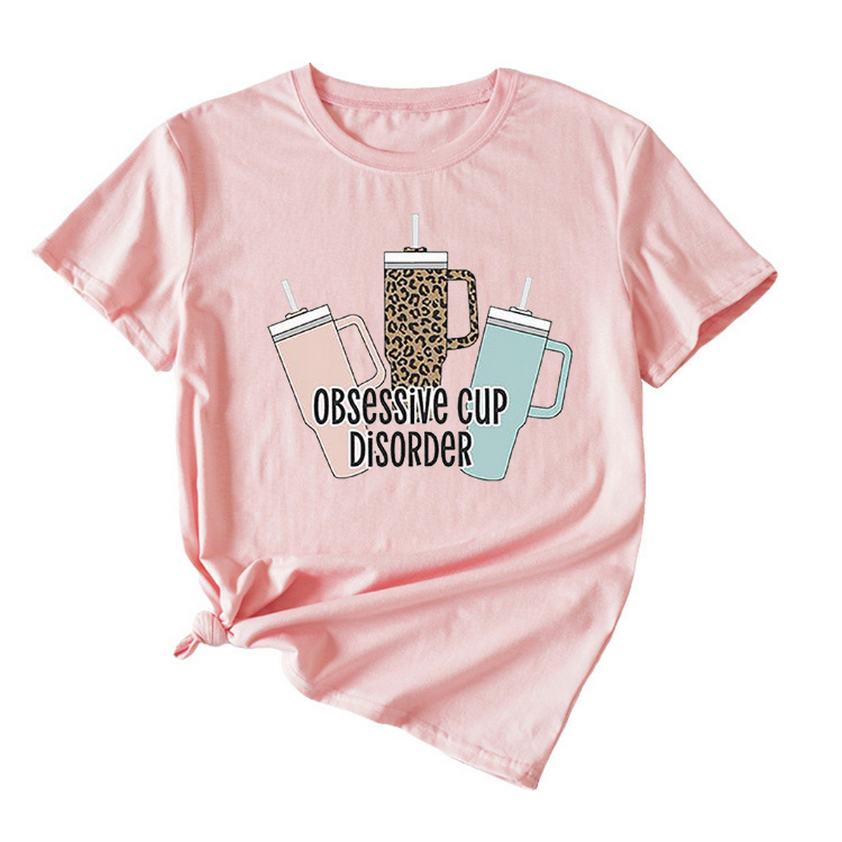 Casual Crew Neck Tee ??Coffee Lover Design_CWTTS1494