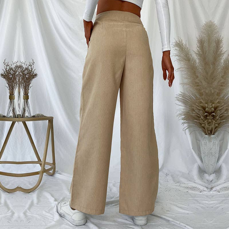 COMMUTER CORDUROY COMMUTER STYLE WIDE-LEG PANTS