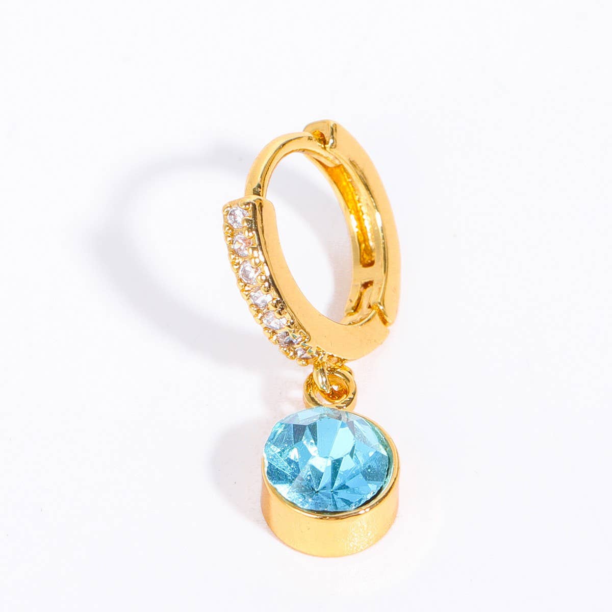 December Birthstone Diamond Zircon Stud Earrings