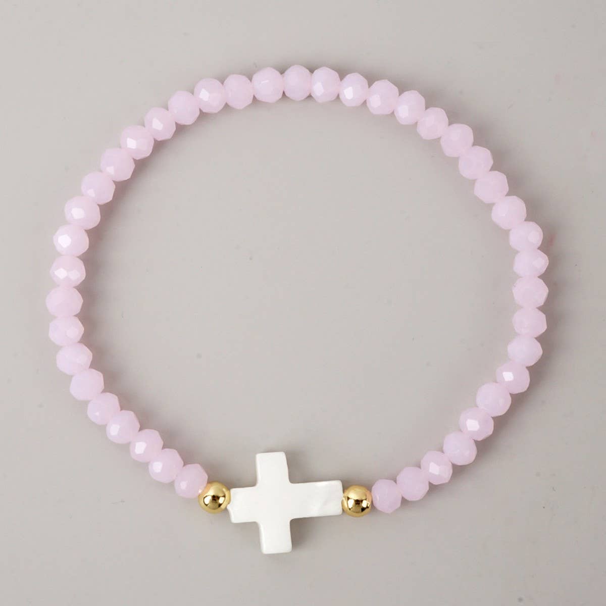 CROSS COLORED CRYSTAL HANDMADE BRACELET