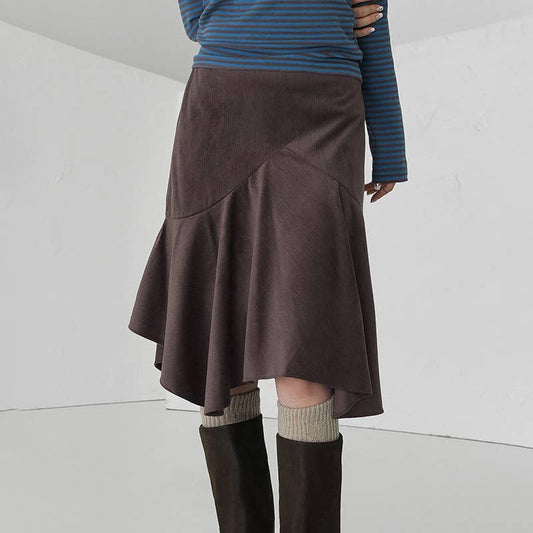 NICHE HIP A-LINE SKIRT SLIM-FIT MIDI SKIRT