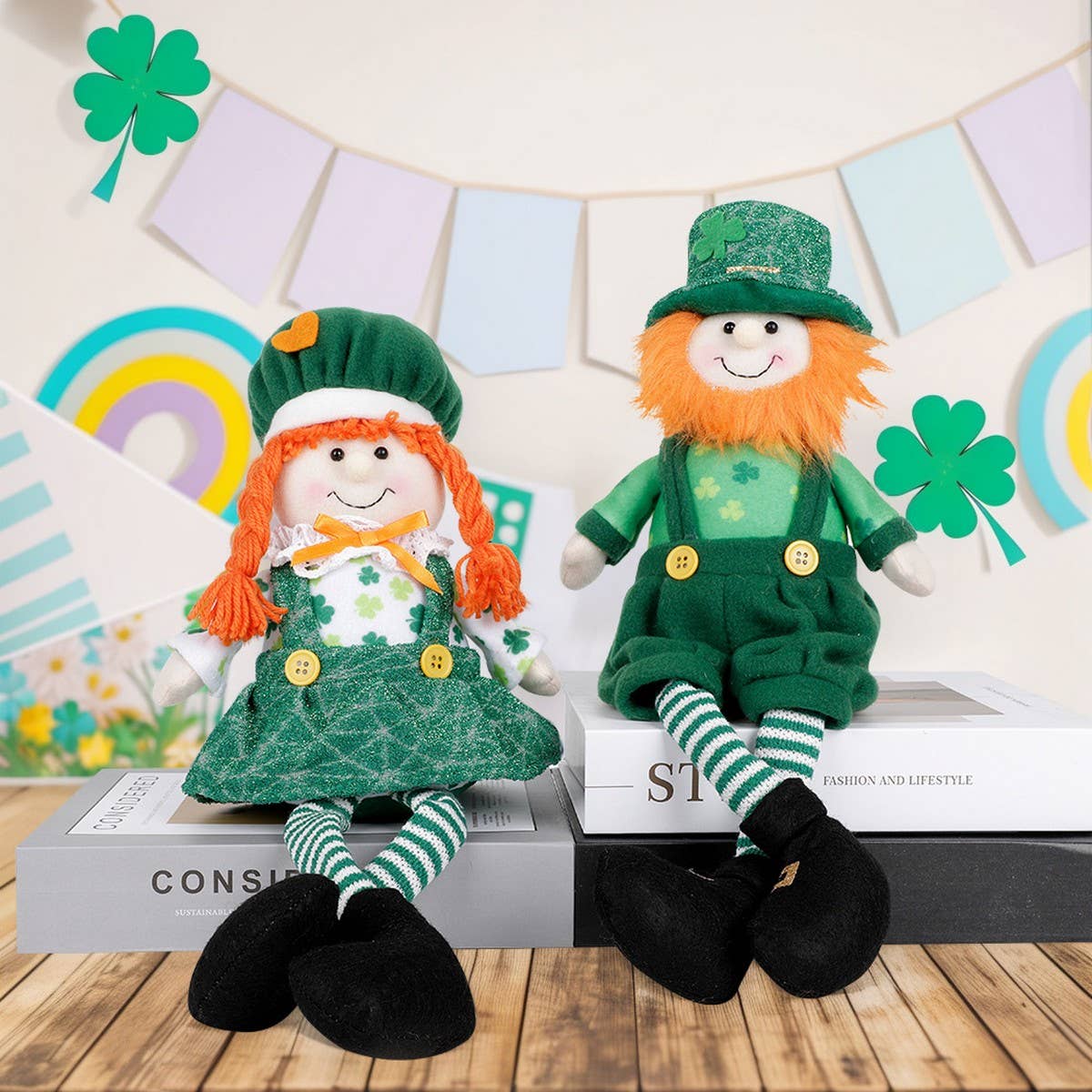 ST. PATRICK'S DAY DOLL GREEN DECORATIONS_CWMM3451