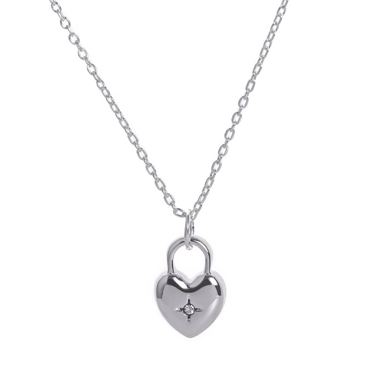 Creative stainless steel love lock necklace