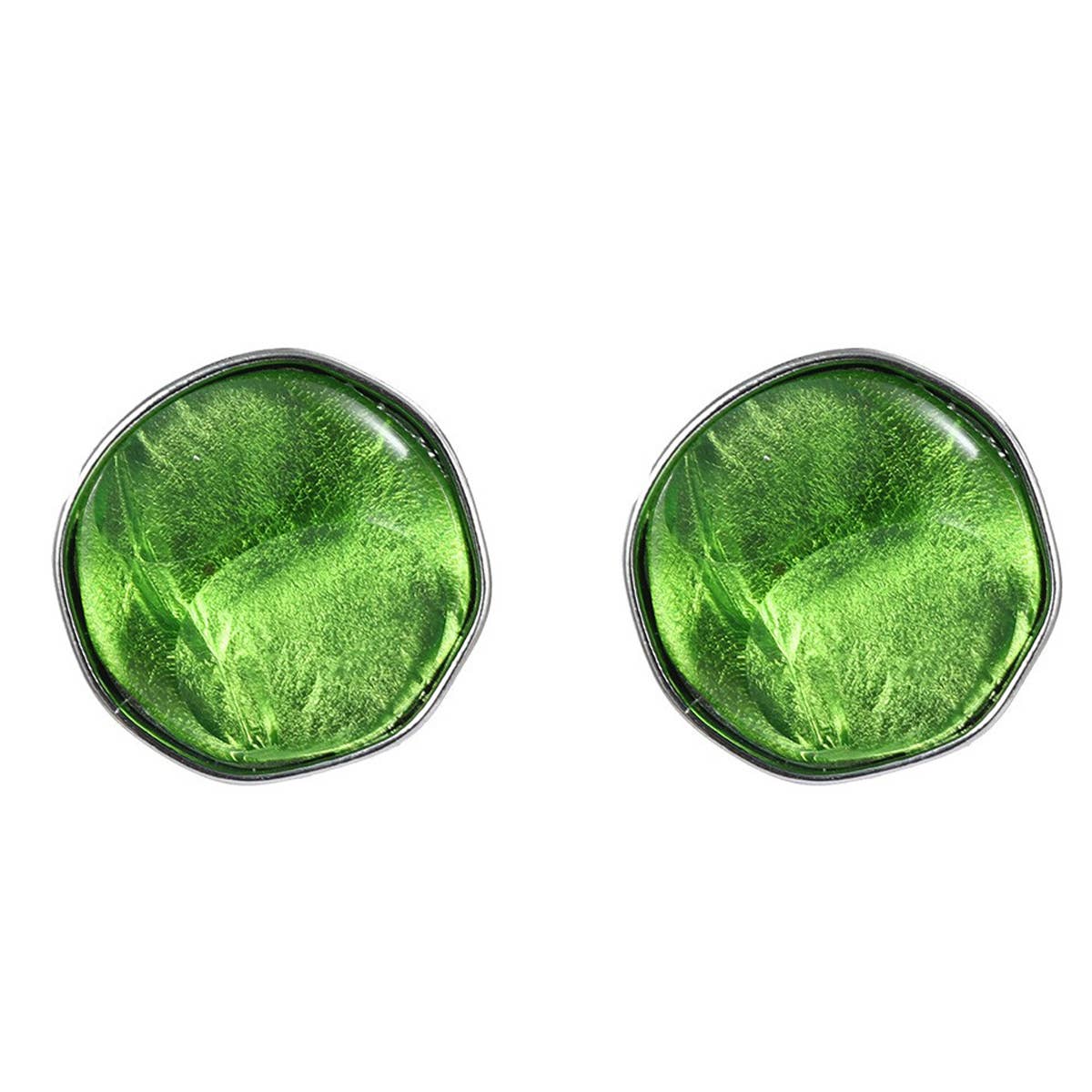 COLORFUL STAINLESS STUD EARRINGS JEWELRY