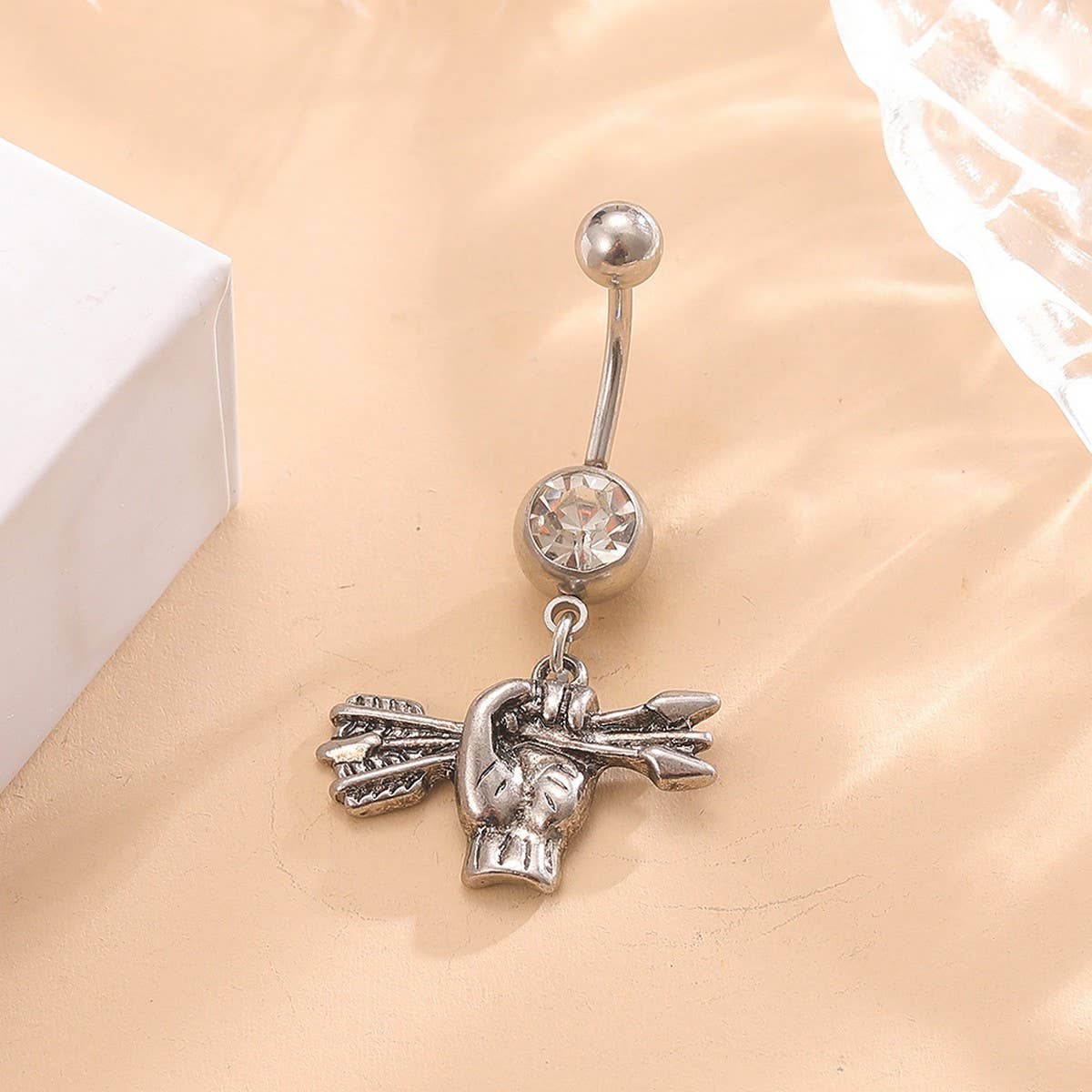 Unique Fist Arrow Belly Ring Body Piercing