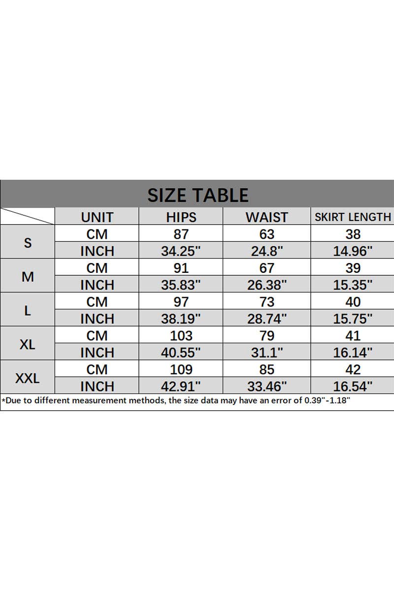 Cwbss0437_Elegant Contrast Button Short Stretch Skirt