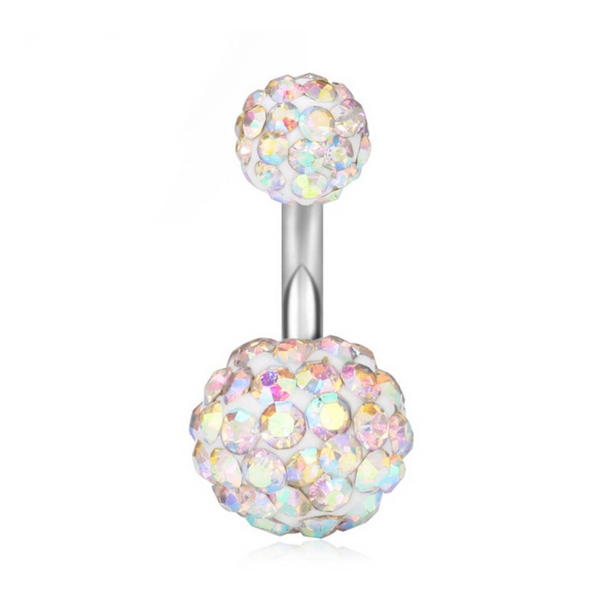 Clay Ball Belly Ring ? CZ Stainless Steel Piercing