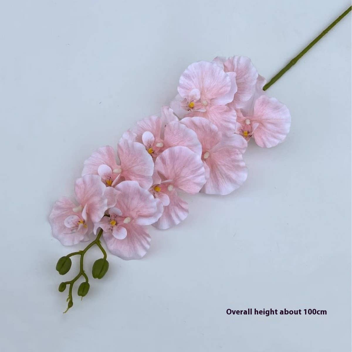 Vintage 9-Head Silk Butterfly Orchid Stem