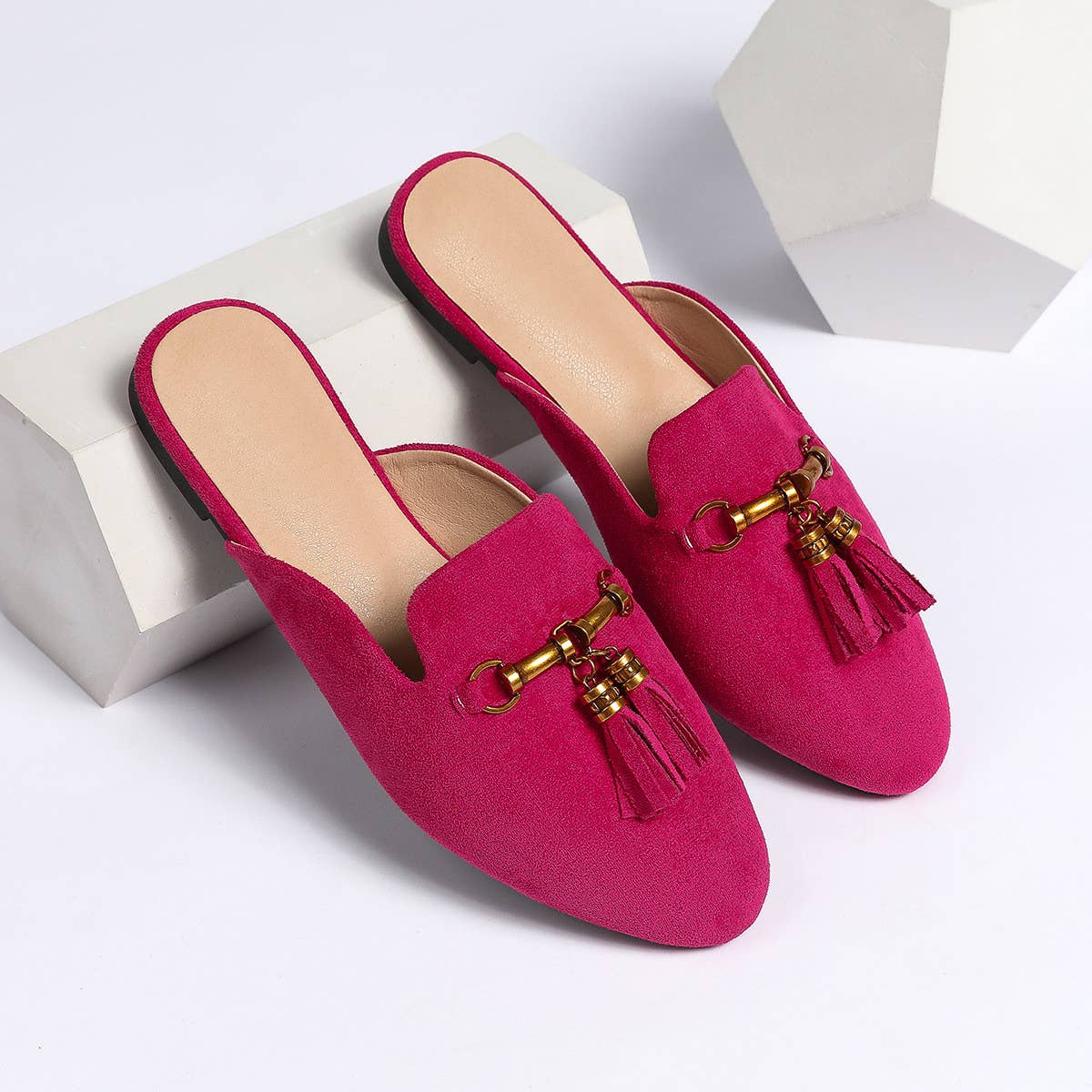 FASHION LARGE SIZE TASSEL ROUND HEAD MULES_CWSHF0036