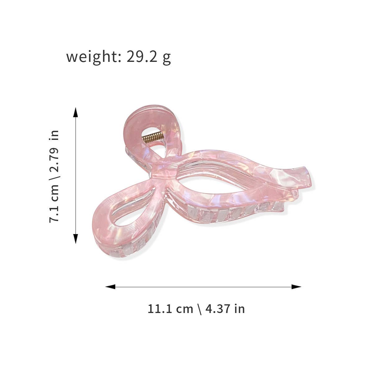 Simple jelly-colored large bow clip