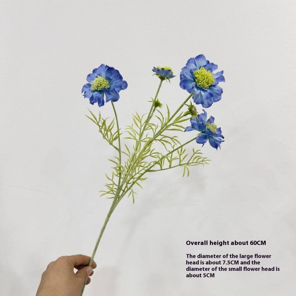 Single Stem 5-Head Flocked Cosmos Daisy Flower_CWMM6573