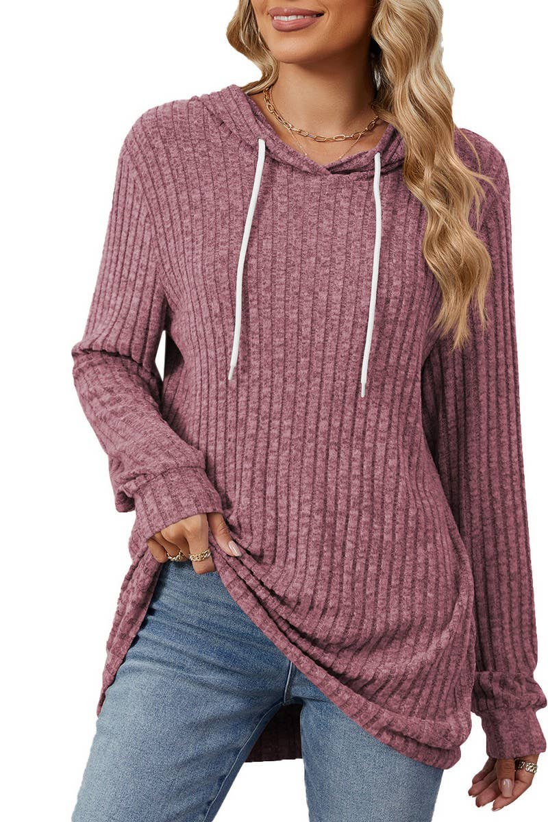 CWOHOL1110_AUTUMN AND WINTER LOOSE HOODED SWEATSHIRT