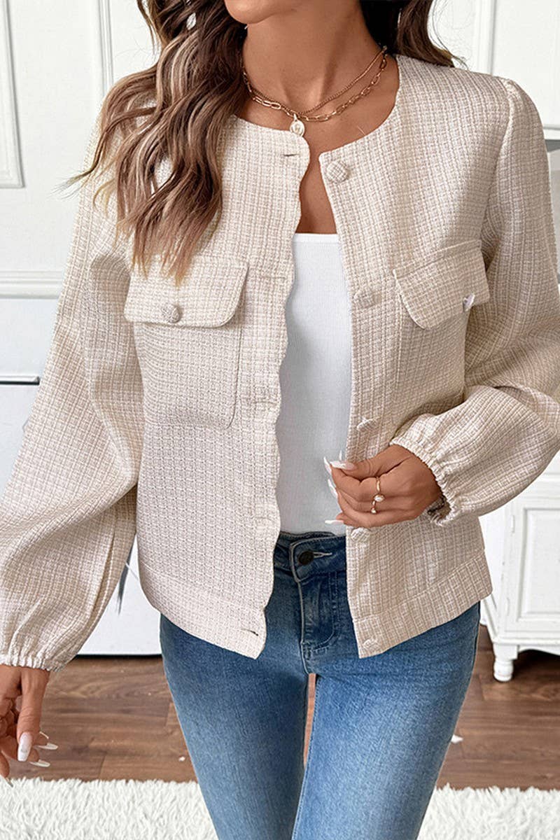 CWOCO00168_CHANEL-STYLE SINGLE-BREASTED TWEED JACKET