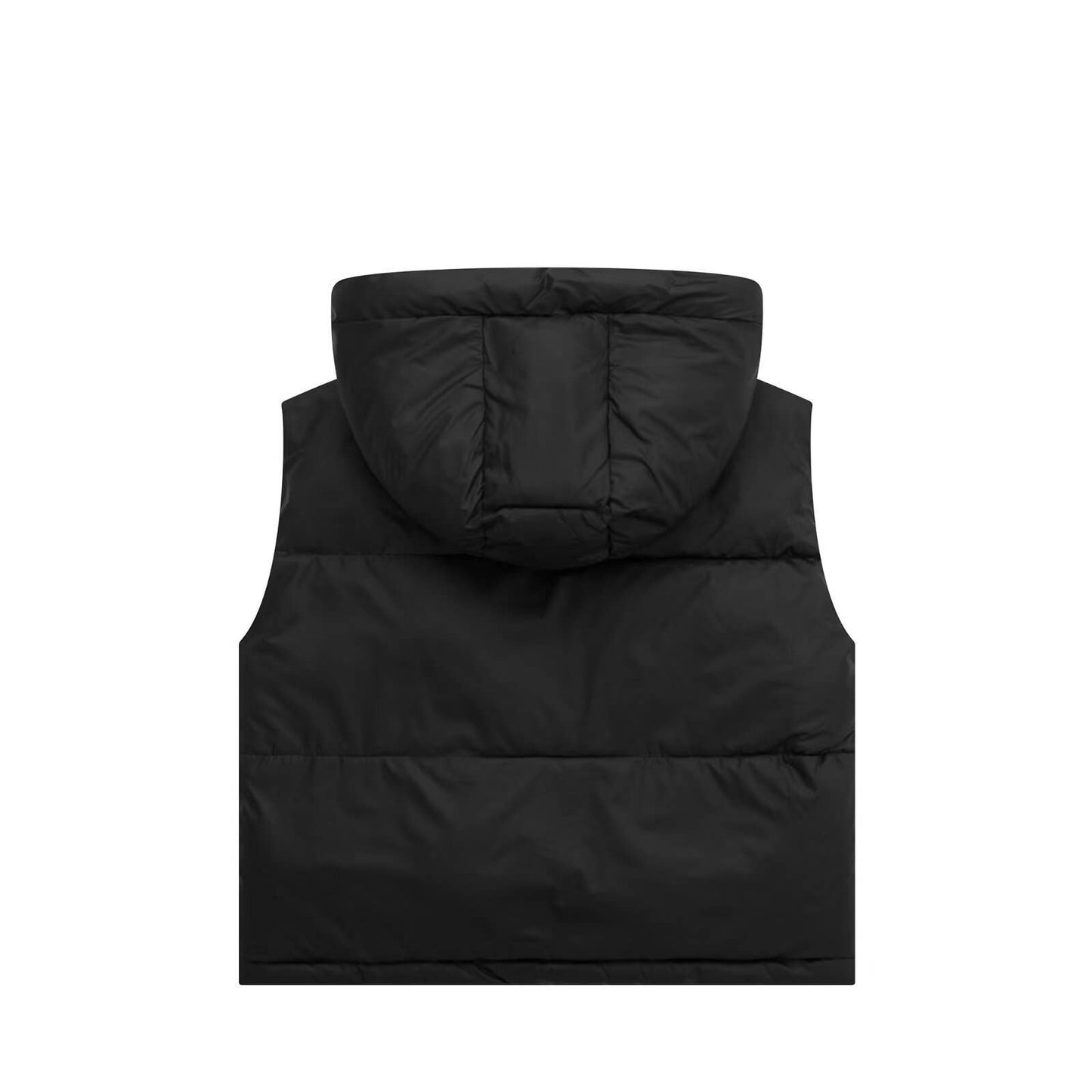 Solid-color simple and casual hooded vest jacket