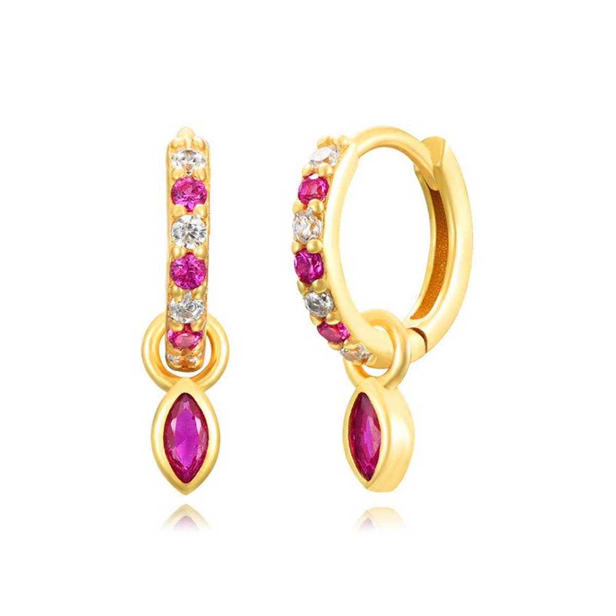 COLORFUL FRENCH TEMPERAMENT GEOMETRIC EARRINGS
