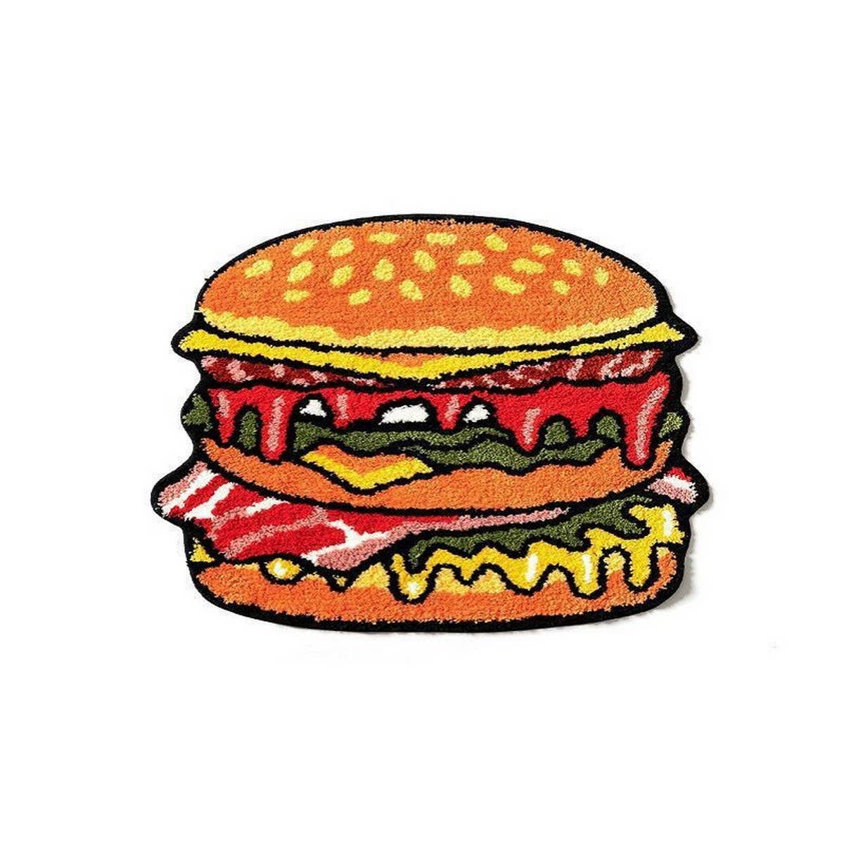Trendy Burger Rug for Bedroom, Living Room, Sofa