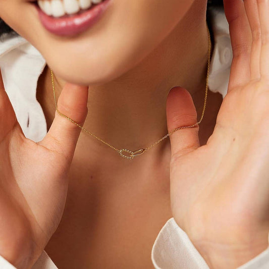 Fashionable design double circle necklace