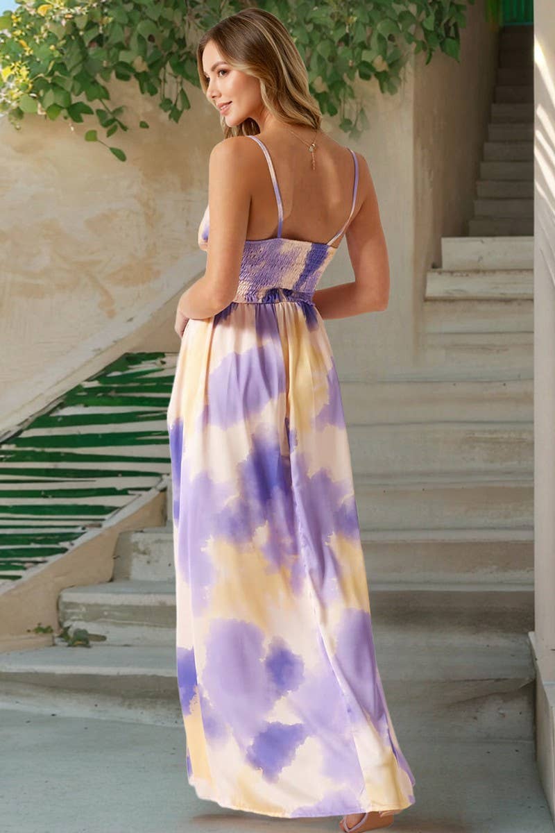 CWDMD6191_BOHO V-NECK SPAGHETTI STRAP FLORAL MAXI DRESS