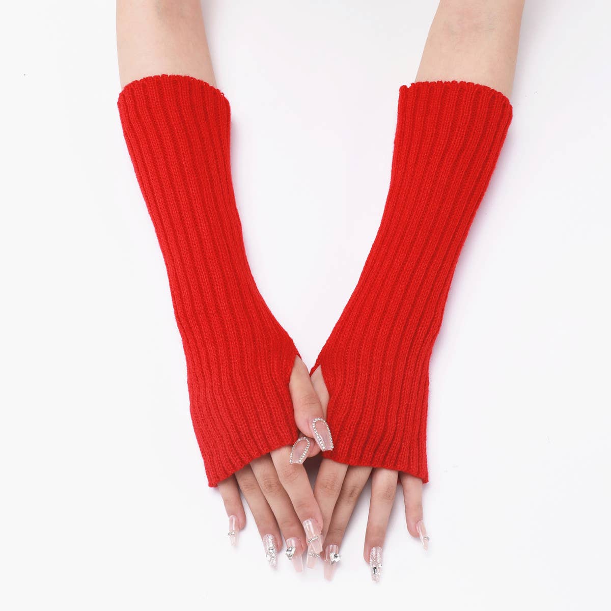 LONG KNITTED WARM FINGERLESS GLOVES_CWAG0096
