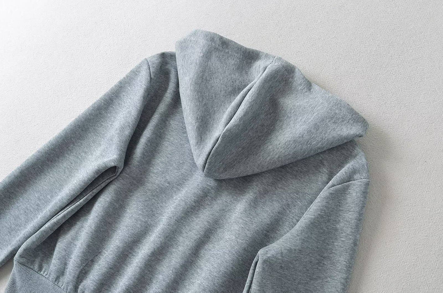 American retro waist-cinching hooded sweatshirt