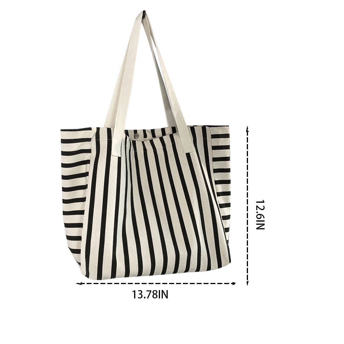 NEW STRIPED LARGE CAPACITY CANVASBAG_CWAB2136