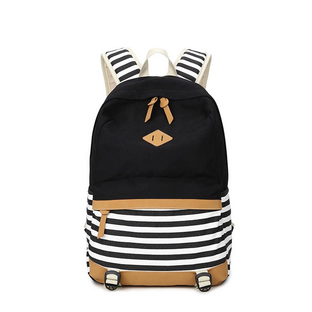 Backpacks for School ??Striped Canvas Laptop Bag_CWAB5510
